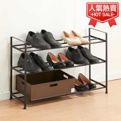 【家居】簡易鞋架 3層 BK