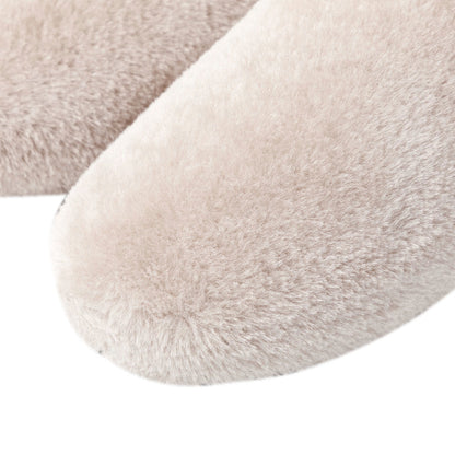 【家居】素色毛絨拖鞋 摩卡色