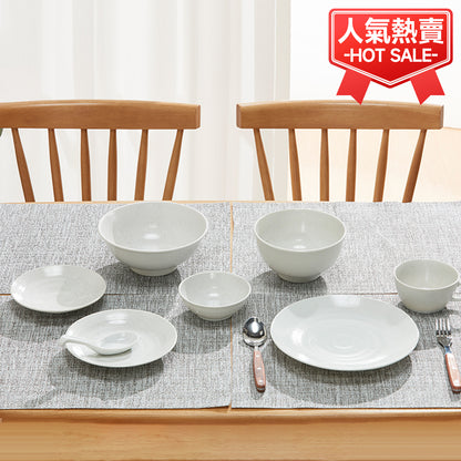 【家居】日式超輕量餐具 繽紛 白唐津