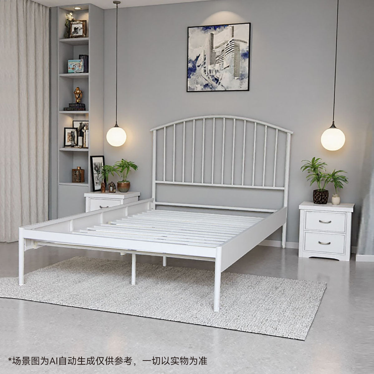 【傢俱】鐵床 澳白 白色